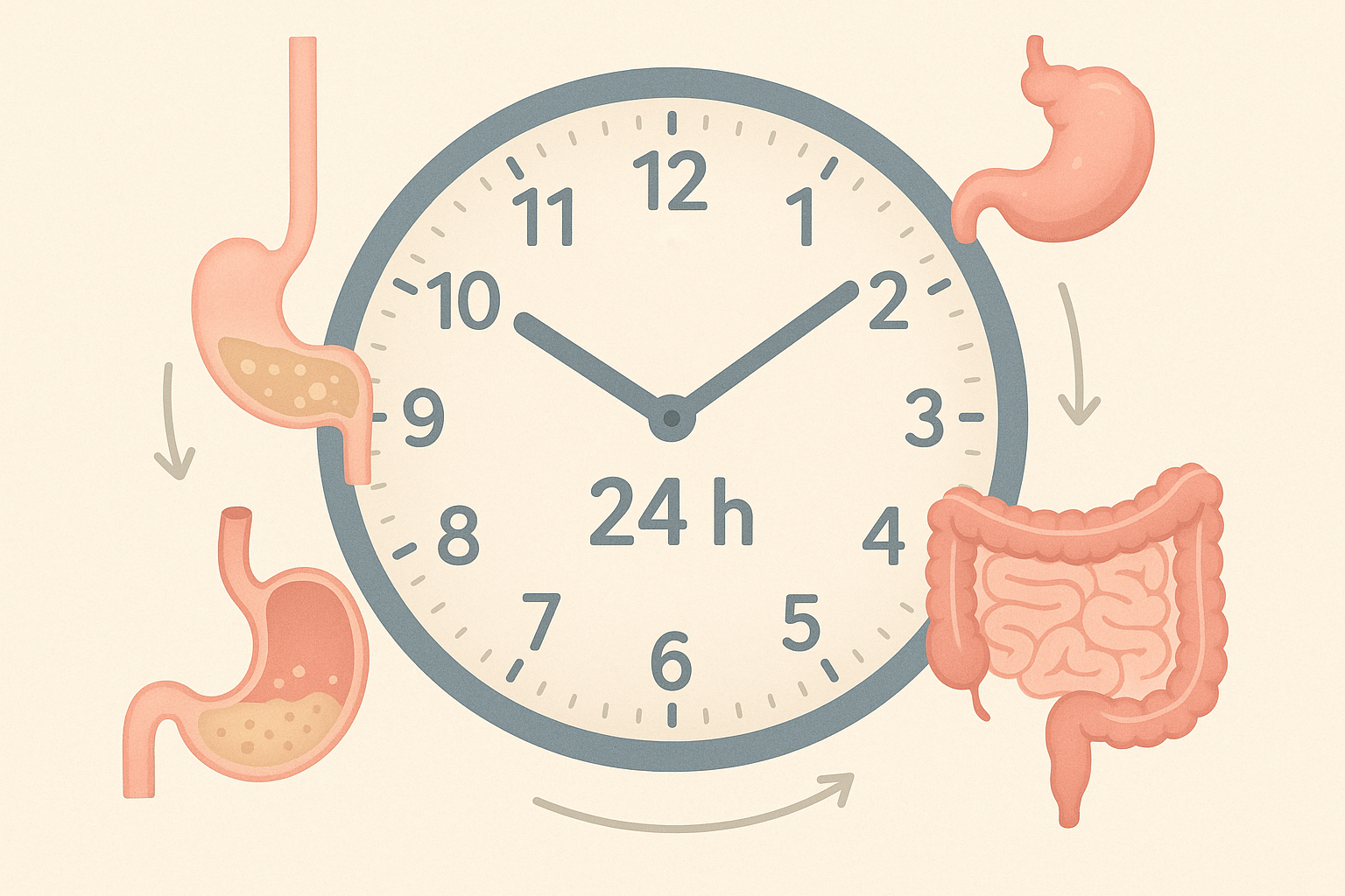 Digestive clock and acid production patterns