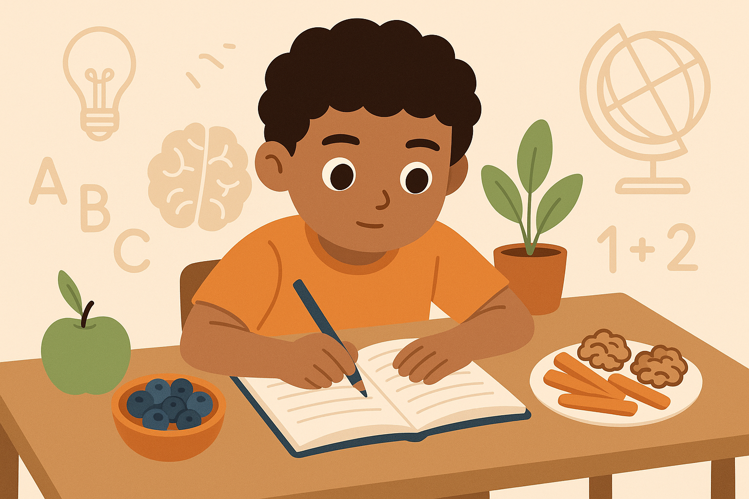 Brain food timing for different cognitive tasks