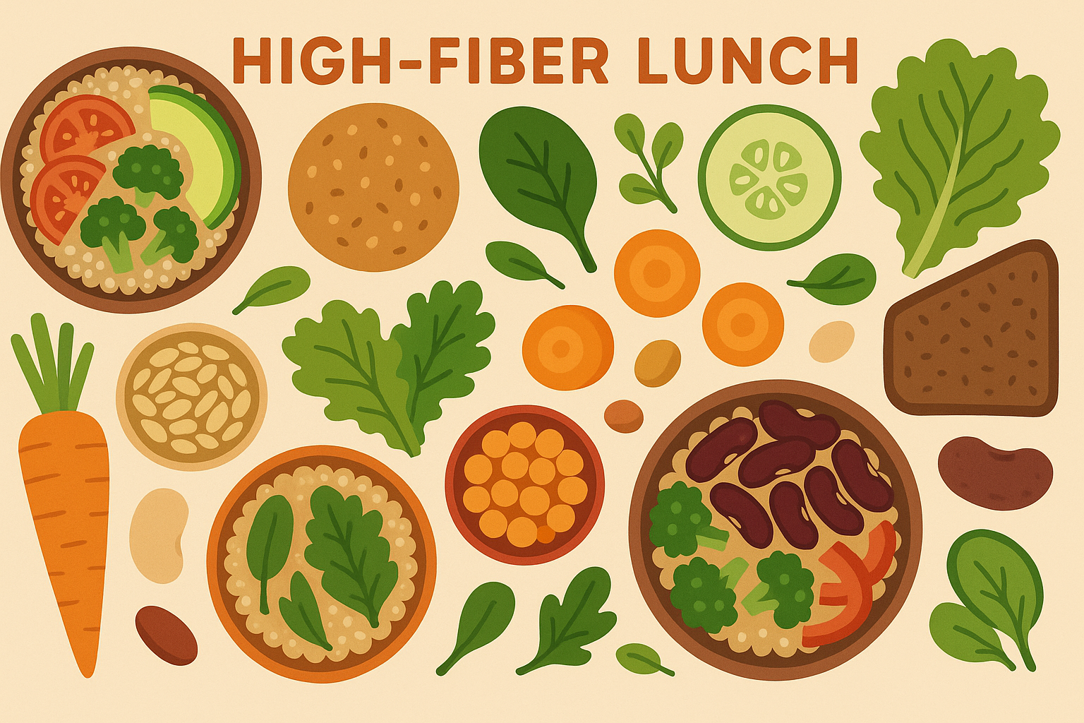 High-fiber lunch ideas meal preparation