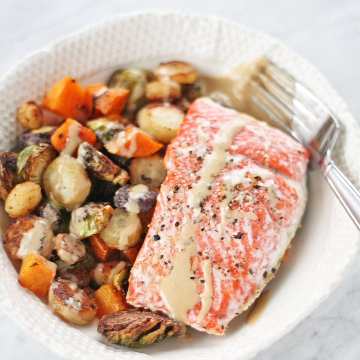 salmon one-pan dinner