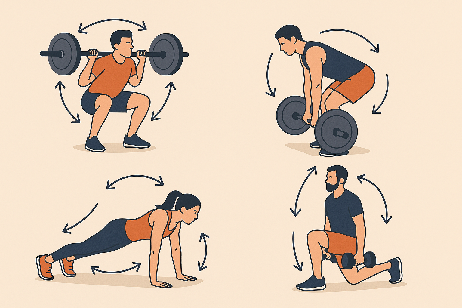 Multi-directional movement patterns for calorie burn