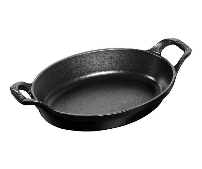 Image of the Staub Cast Iron Oval Gratin Baking Dish. 