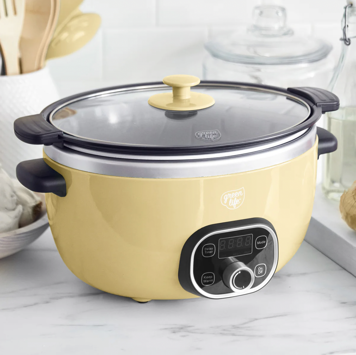 Image of the GreenLife Healthy Slow Cooker in the color Butter.